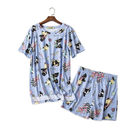 Sexy Summer short pyjamas women shorts Cute cartoon Simple 100% cotton women pajama sets homewear ladies sleepwear nightwear