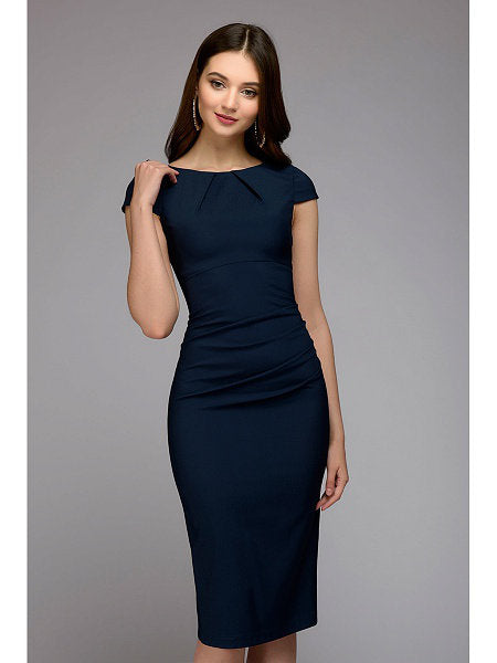 Summer 2018 Dress Women Solid Slim dress Short Sleeve Office Business Dress Elegant Sheath Party Vestidos
