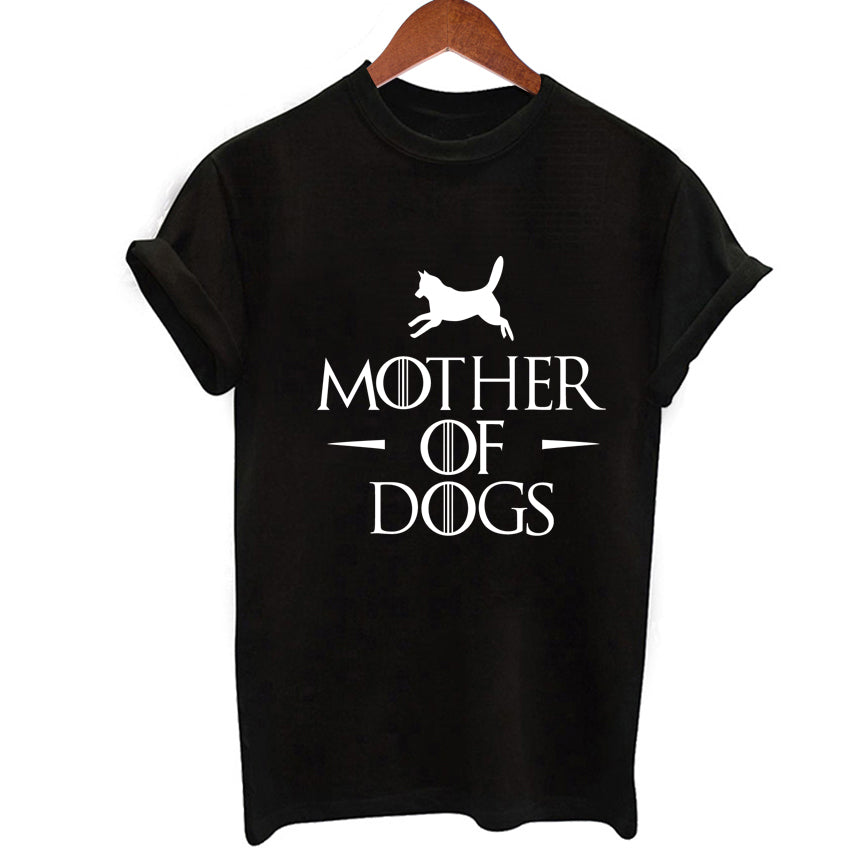 Summer Women Short Sleeve T shirt MOTHER OF DOGS Print Woman Tee Fashion Tops Letter Womens Tshirts