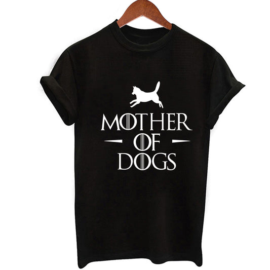 Summer Women Short Sleeve T shirt MOTHER OF DOGS Print Woman Tee Fashion Tops Letter Womens Tshirts
