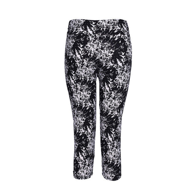 TOIVOTUKSIA Legging Women Print Summer Style Black Pants Capris Women Leggins Female Pants Thin and Soft Mid Calf Legging