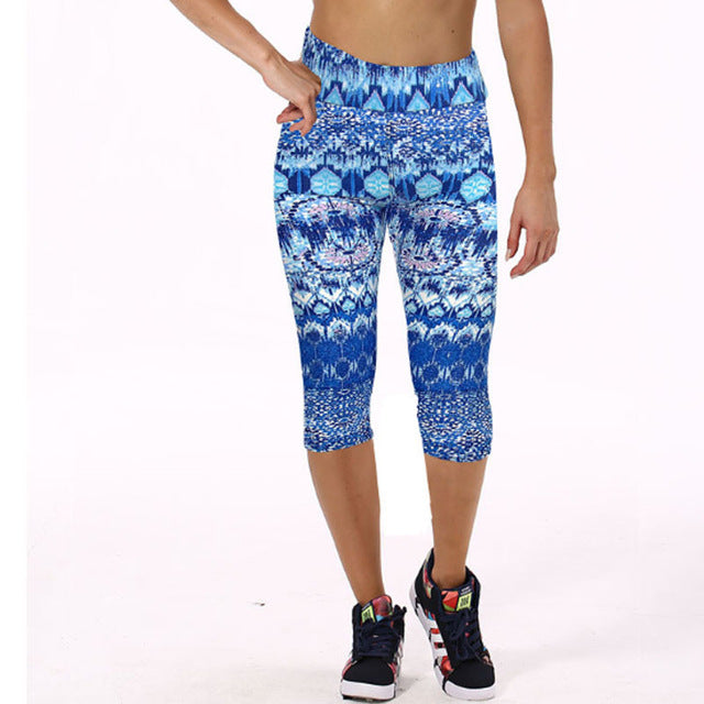 TOIVOTUKSIA Legging Women Print Summer Style Black Pants Capris Women Leggins Female Pants Thin and Soft Mid Calf Legging