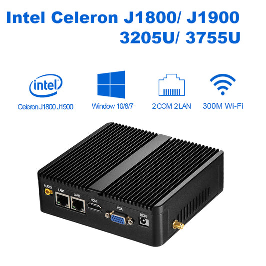 XCY Mini PC quad core J1900 8G RAM 128G SSD HTPC Fanless Nuc Intel HD Graphics Micro PC computer
