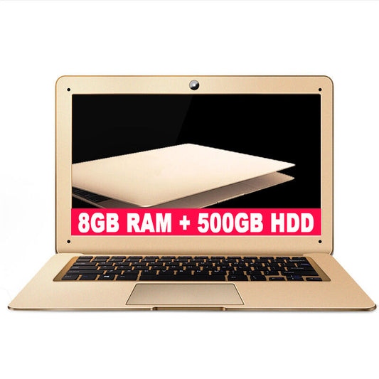ZEUSLAP 8GB Ram 500gb HDD Intel Quad Core CPU Windows10 System 14inch 1920*1080P Full HD IPS Screen Laptop Notebook Computer