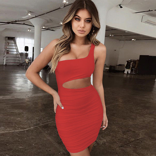 Articat Off Shoulder Sexy Bodycon Bandage Dress Women Sexy Strapless Long Sleeve Hollow Out Party Dresses Vestidos Summer Dress