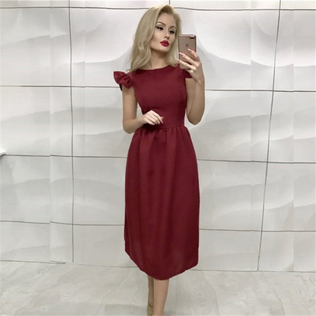 New Arrivals Summer Dress 2018 Women Elegant Bohemian Prom Midi Dress Ruffle Casual Vintage Party Long Dresses Plus Size vestido