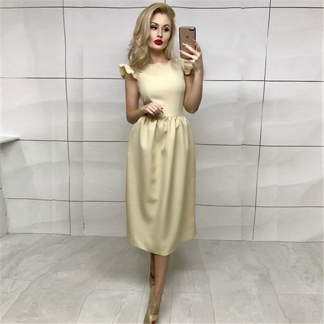 New Arrivals Summer Dress 2018 Women Elegant Bohemian Prom Midi Dress Ruffle Casual Vintage Party Long Dresses Plus Size vestido